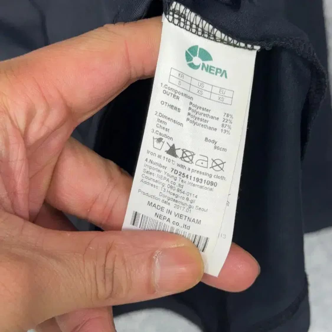 네파 여성 네이비 기능성 반집업 긴팔티 90 상품이미지4