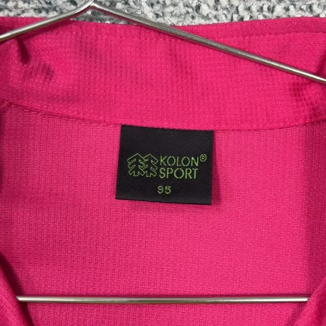 코오롱 스포츠 여성 핑크 기능성 반집업 긴팔티 95 상품이미지3