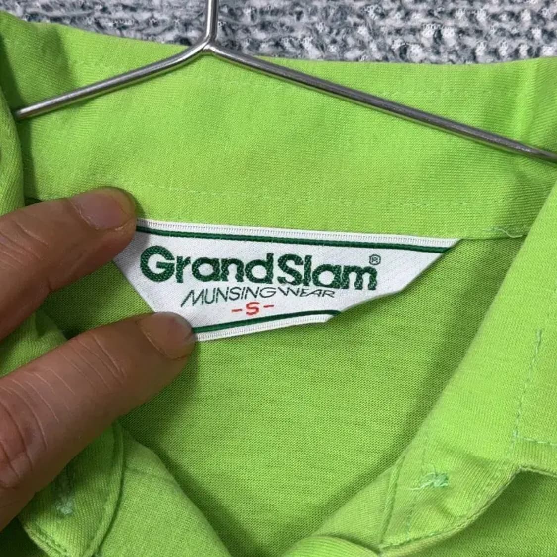 먼싱웨어 골프 연두 기능성 긴팔 카라티 S 상품이미지3