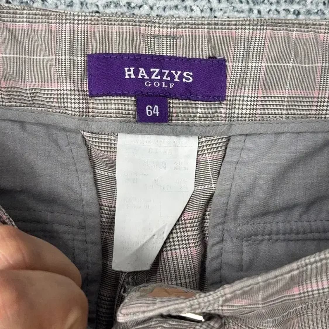 해지스 골프 여성 체크 기능성 팬츠 27 상품이미지5