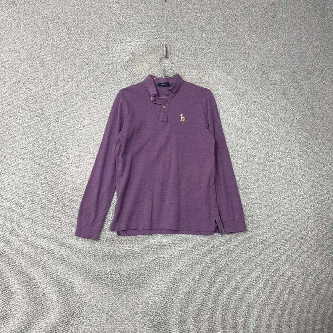 해지스 퍼플 로고 긴팔 카라티 95 상품이미지1