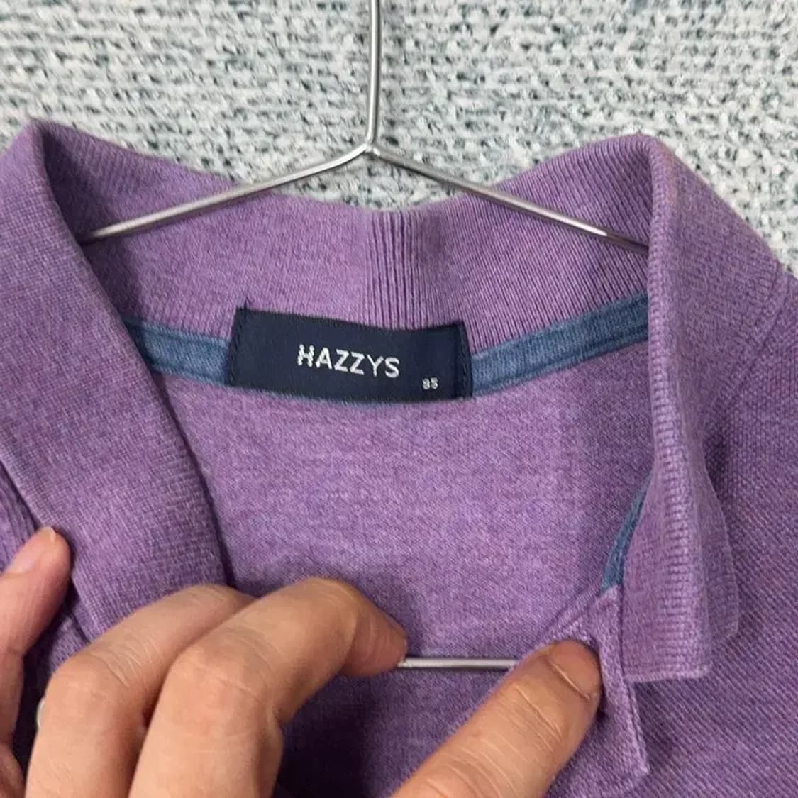 해지스 퍼플 로고 긴팔 카라티 95 상품이미지3