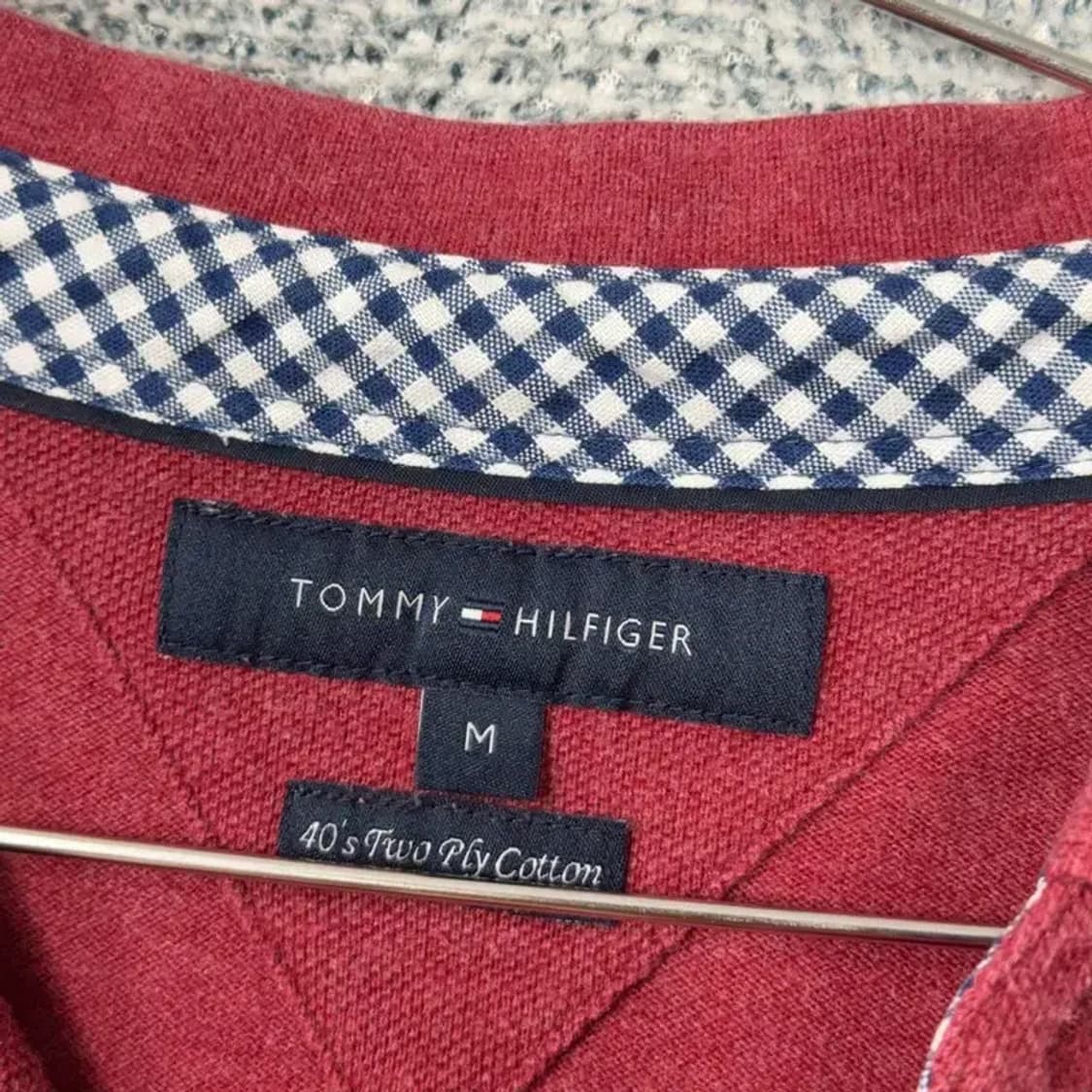 타미힐피거 레드 로고 긴팔 카라티 M 상품이미지3