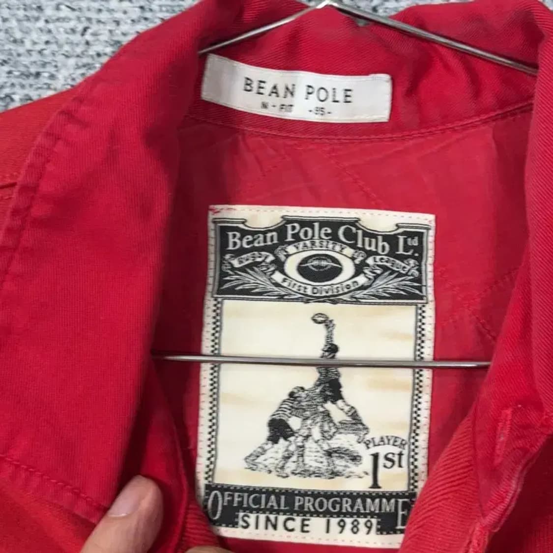 빈폴 레드 캐주얼 긴팔 카라티 L 상품이미지3