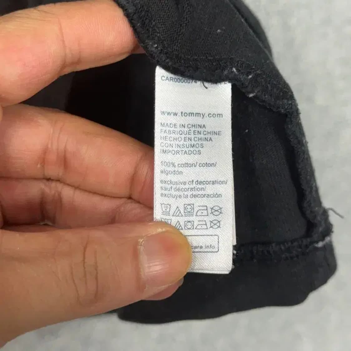 타미 진스 빅로고 블랙 반팔티 M 상품이미지4
