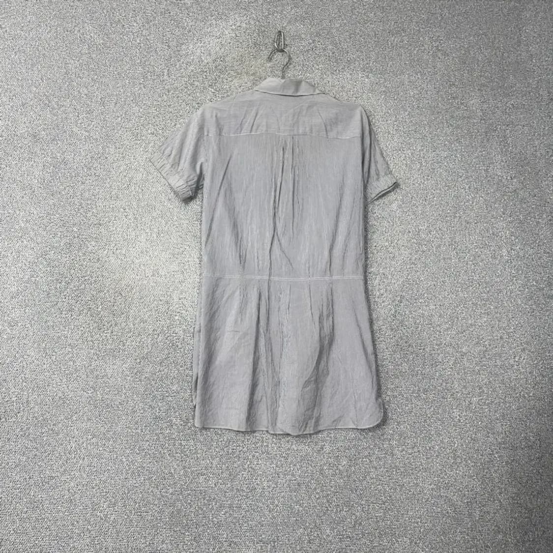 클럽모나코 코튼 실크 스트라이프 셔츠 반팔 원피스 S 상품이미지2