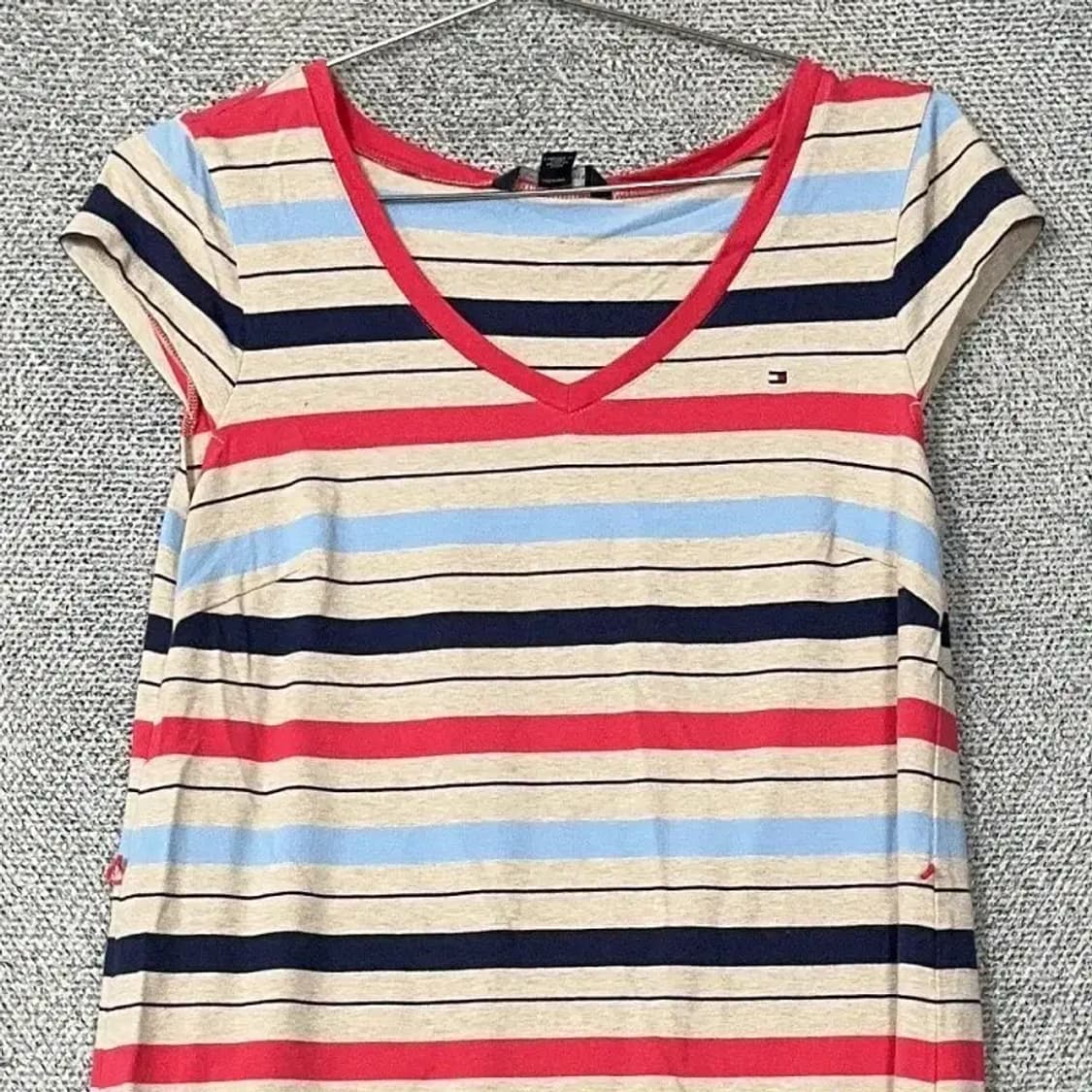 타미힐피거 스트라이프 브이넥 반팔 원피스 S 상품이미지3