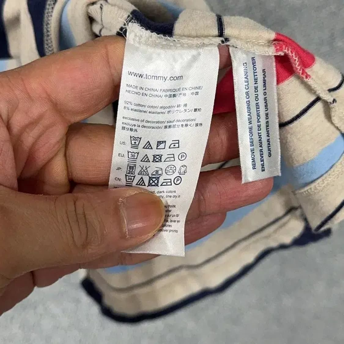 타미힐피거 스트라이프 브이넥 반팔 원피스 S 상품이미지6