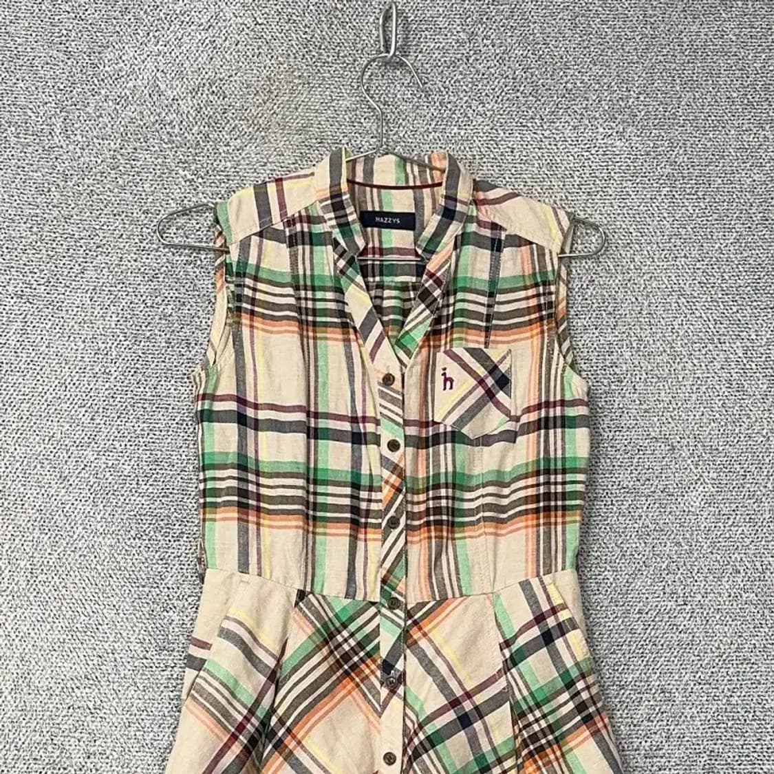 해지스 로고 클래식 체크 원피스 85-160 상품이미지3