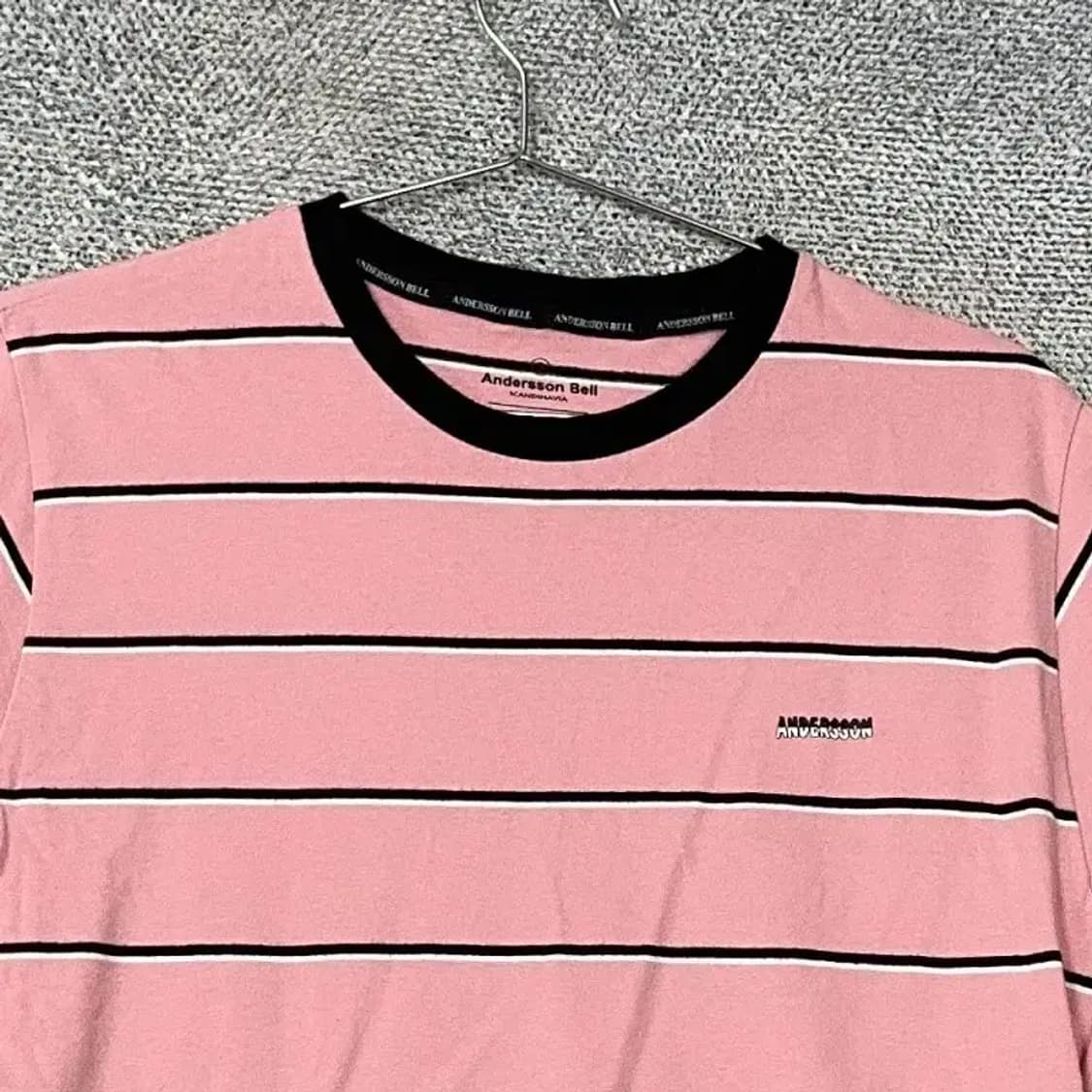 앤더슨벨 로고 스트라이프 반팔티 S 상품이미지3