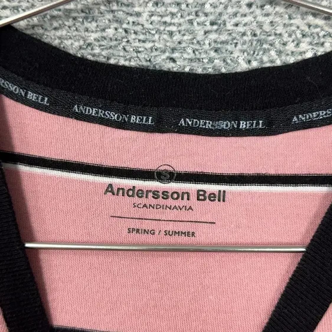 앤더슨벨 로고 스트라이프 반팔티 S 상품이미지5