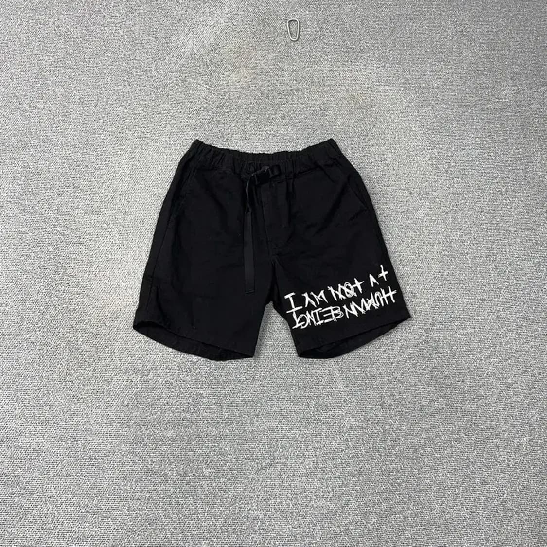 아임낫어휴먼비잉 레터링 로고 반바지 M 상품이미지1