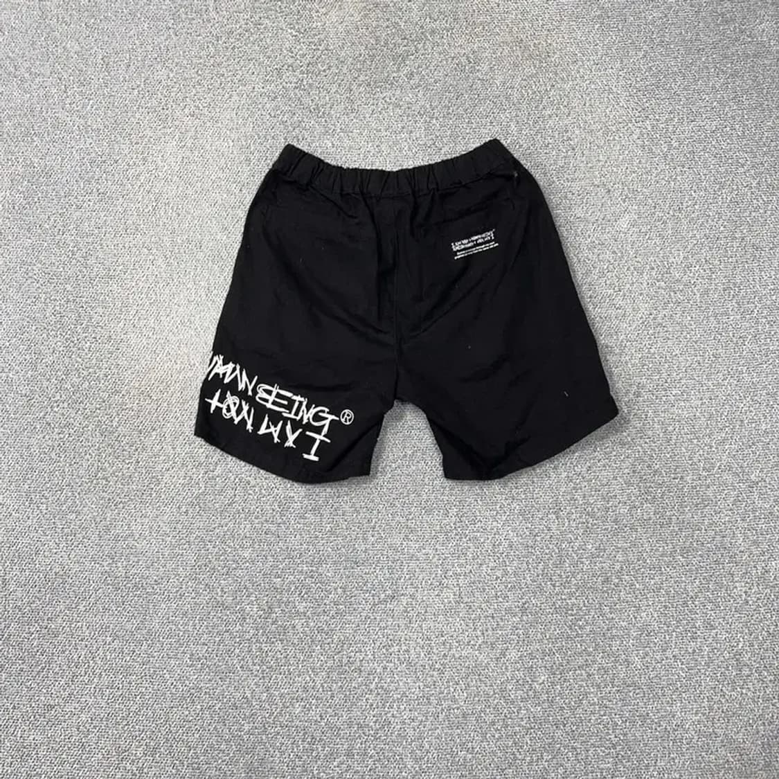 아임낫어휴먼비잉 레터링 로고 반바지 M 상품이미지2