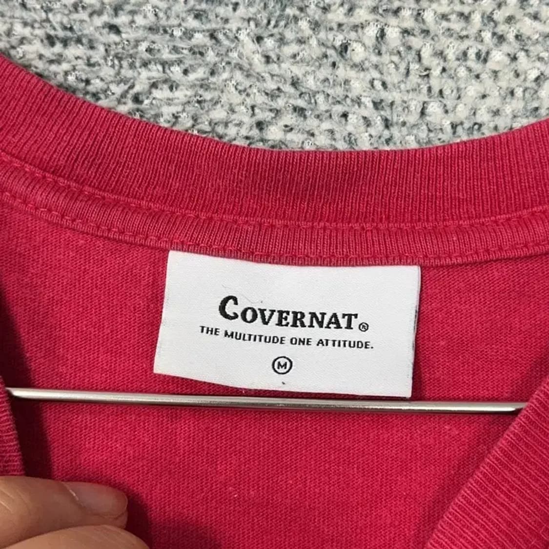 커버낫 백로고 오버핏 반팔티 M 상품이미지3