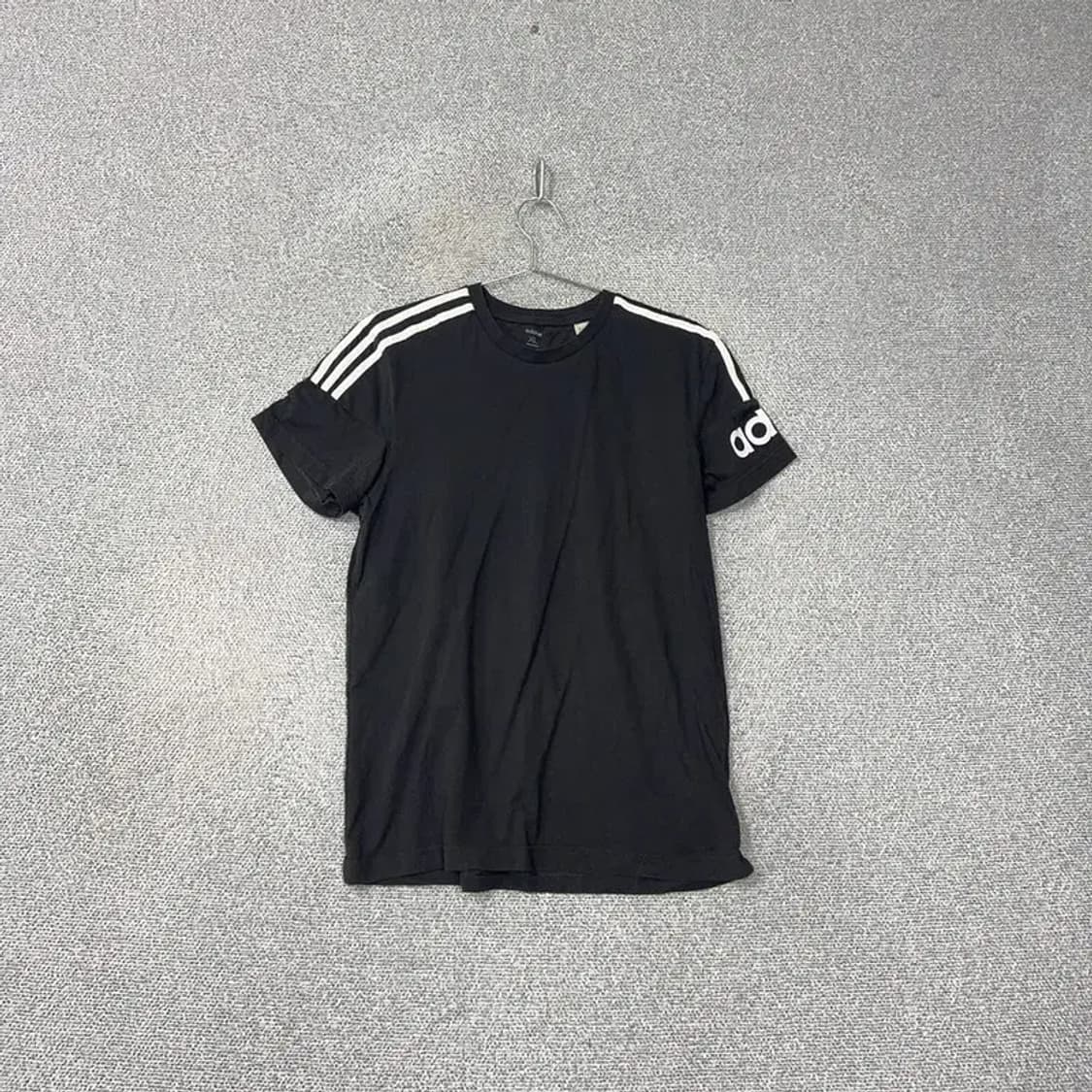 아디다스 블랙 삼선 기능성 반팔티 XL 상품이미지1
