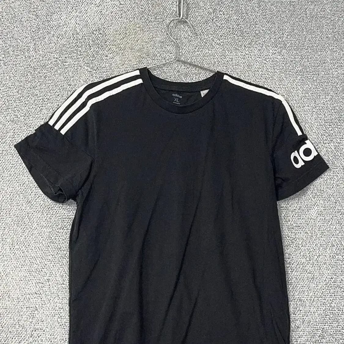 아디다스 블랙 삼선 기능성 반팔티 XL 상품이미지3
