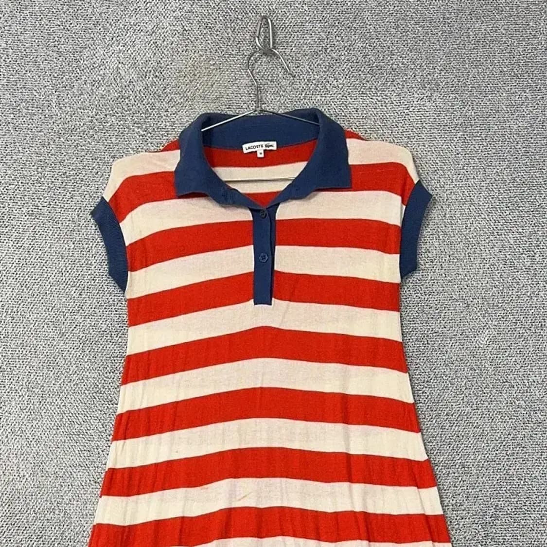 라코스테 스트라이프 레드 원피스 M 상품이미지3