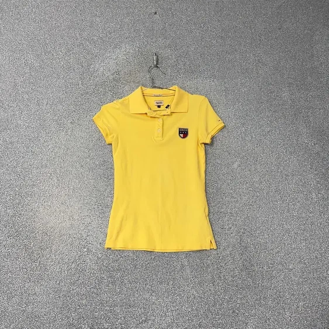 타미힐피거 빈티지 로고 옐로우 반팔 카라티 S 상품이미지1