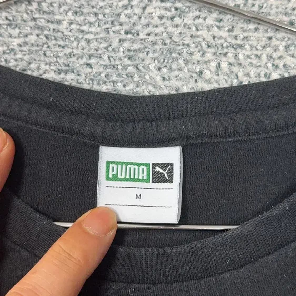 푸마 프린팅 블랙 반팔티 M 상품이미지3