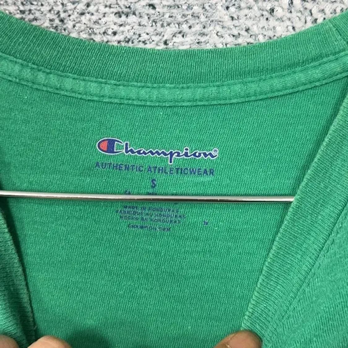 챔피온 프린팅 그린 반팔티 S 상품이미지3