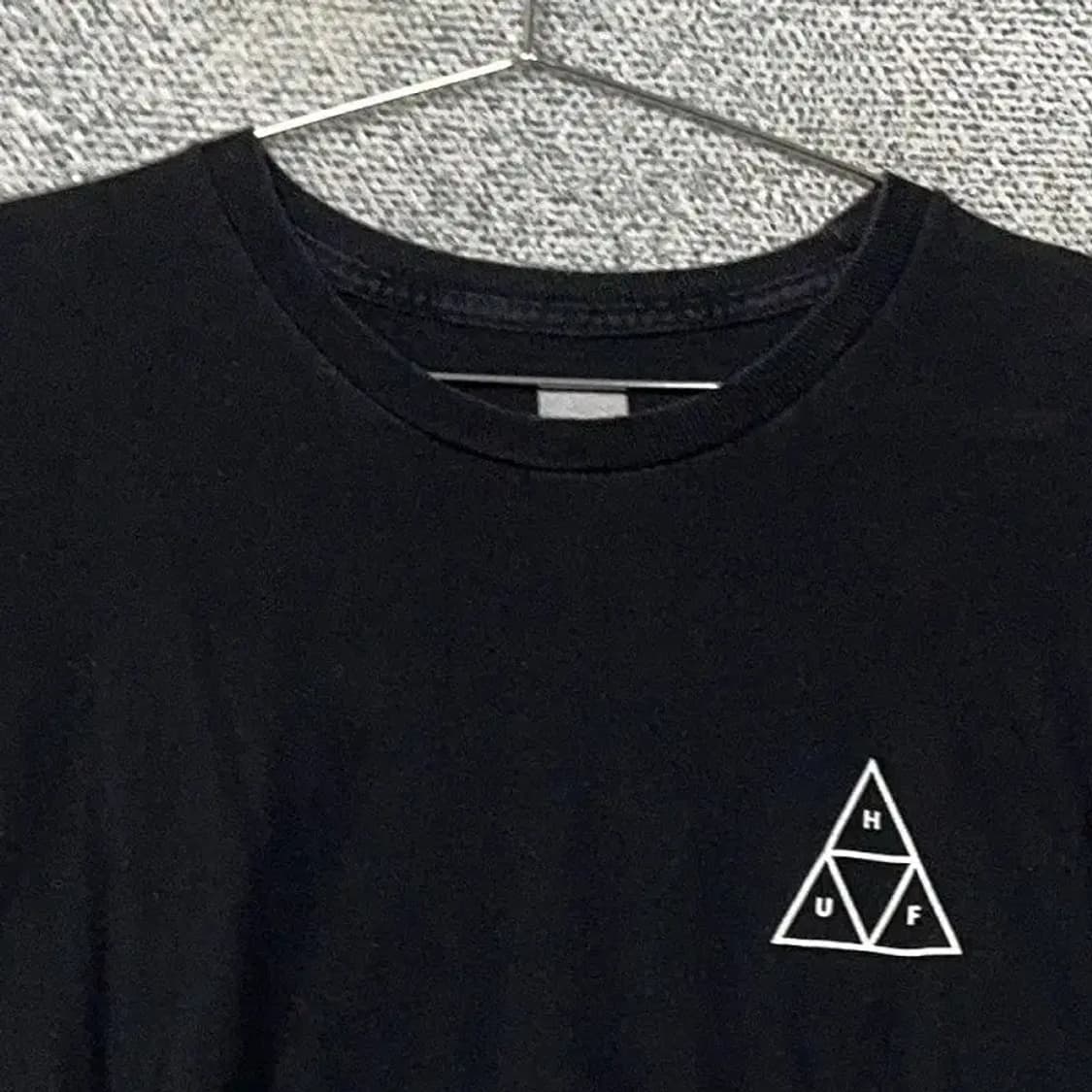 HUF 로고 블랙 반팔티 L 상품이미지5