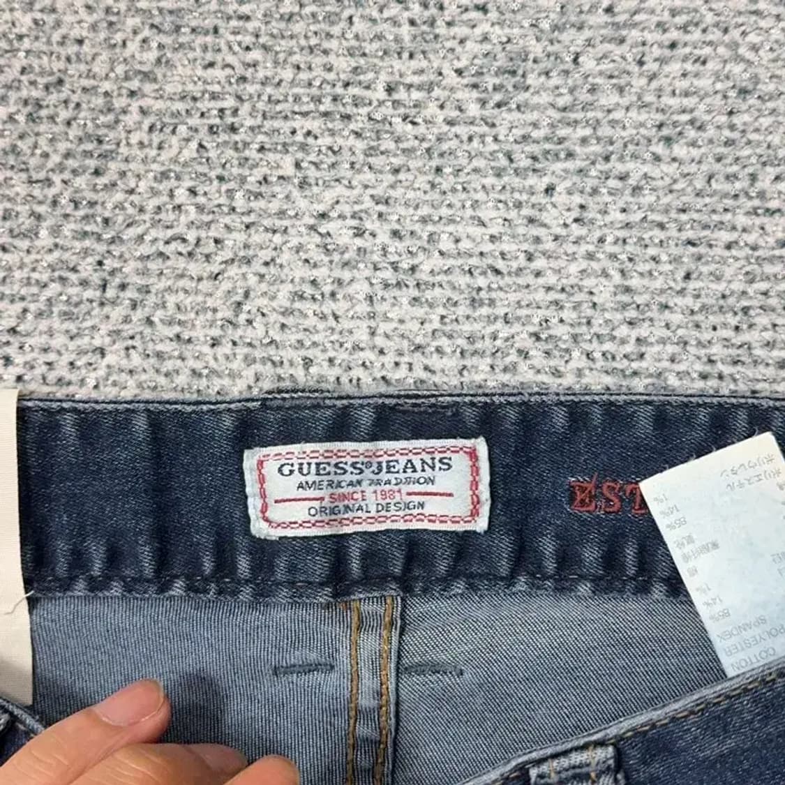[새상품]게스 삼각로고 데님팬츠 29 상품이미지6