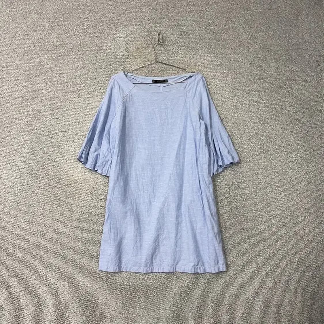 자라 라이트블루 린넨 원피스 L 상품이미지1