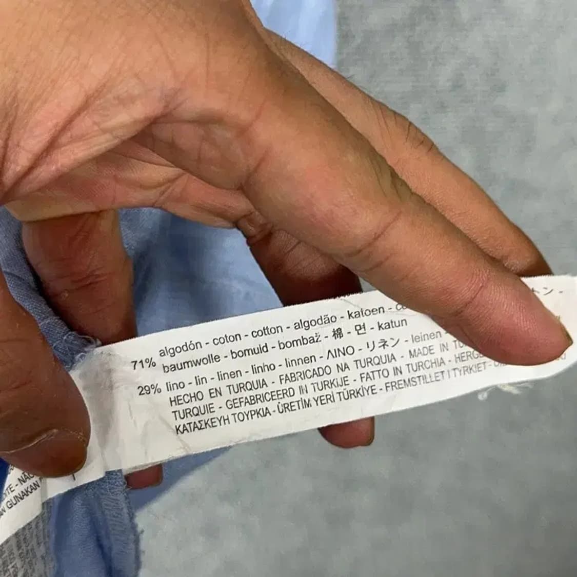 자라 라이트블루 린넨 원피스 L 상품이미지6