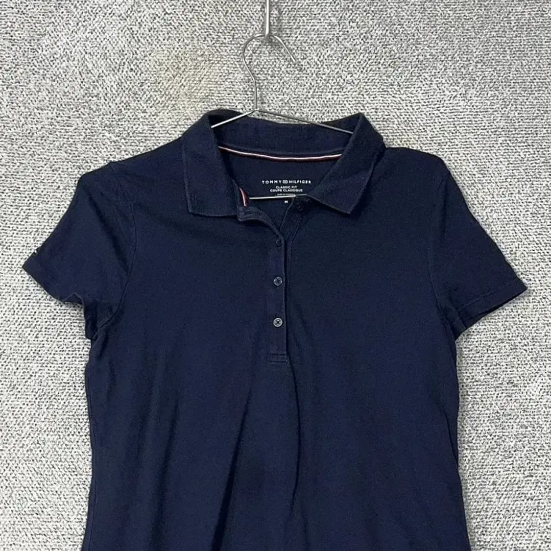 타미힐피거 네이비 여성 반팔 카라티 M 상품이미지3