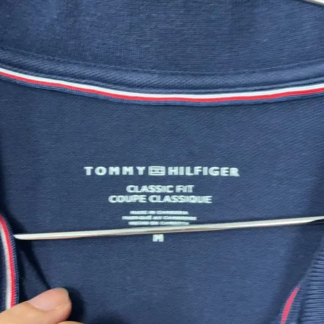 타미힐피거 네이비 여성 반팔 카라티 M 상품이미지5