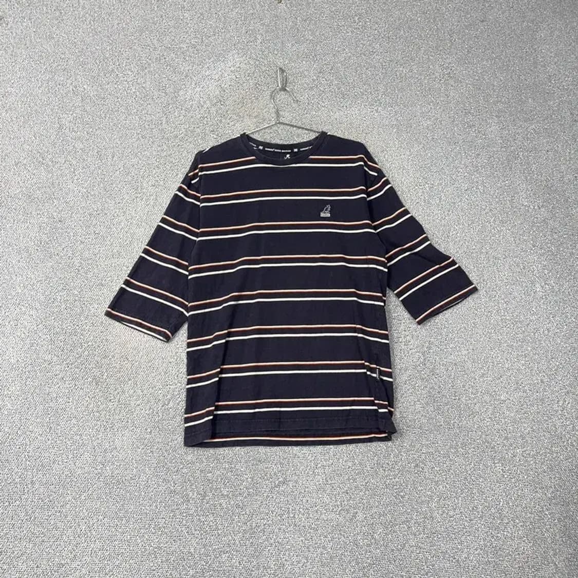 캉골 로고 스트라이프 5부 반팔티 M 상품이미지1