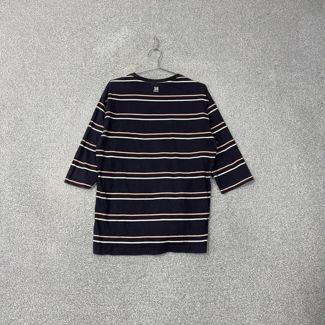 캉골 로고 스트라이프 5부 반팔티 M 상품이미지2