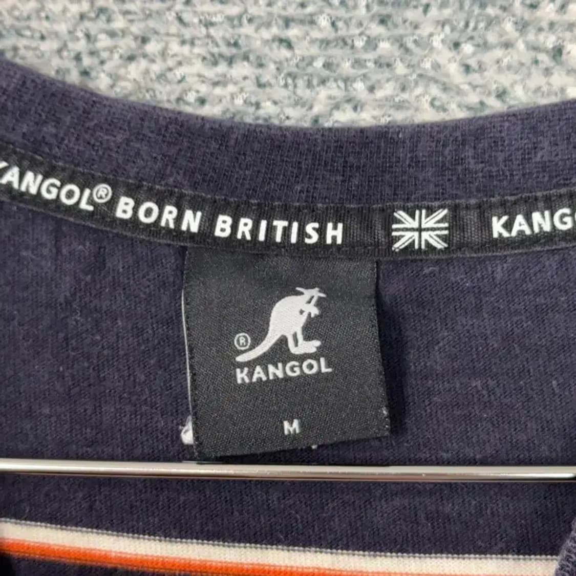 캉골 로고 스트라이프 5부 반팔티 M 상품이미지3