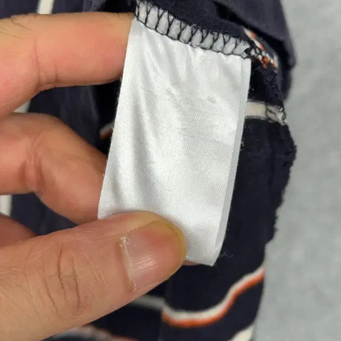 캉골 로고 스트라이프 5부 반팔티 M 상품이미지4