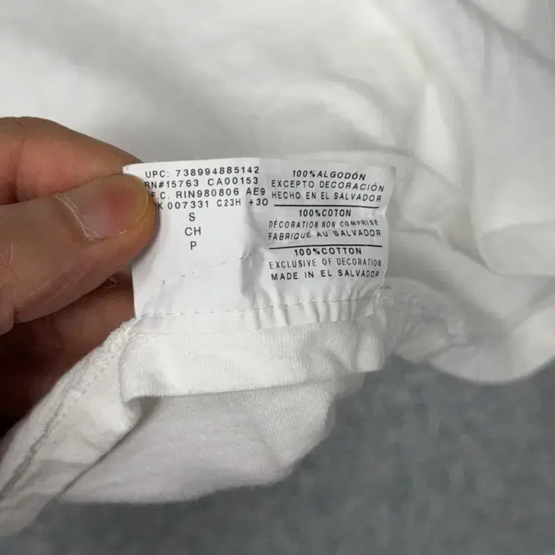 챔피온 로고 화이트 반팔티 S 상품이미지4