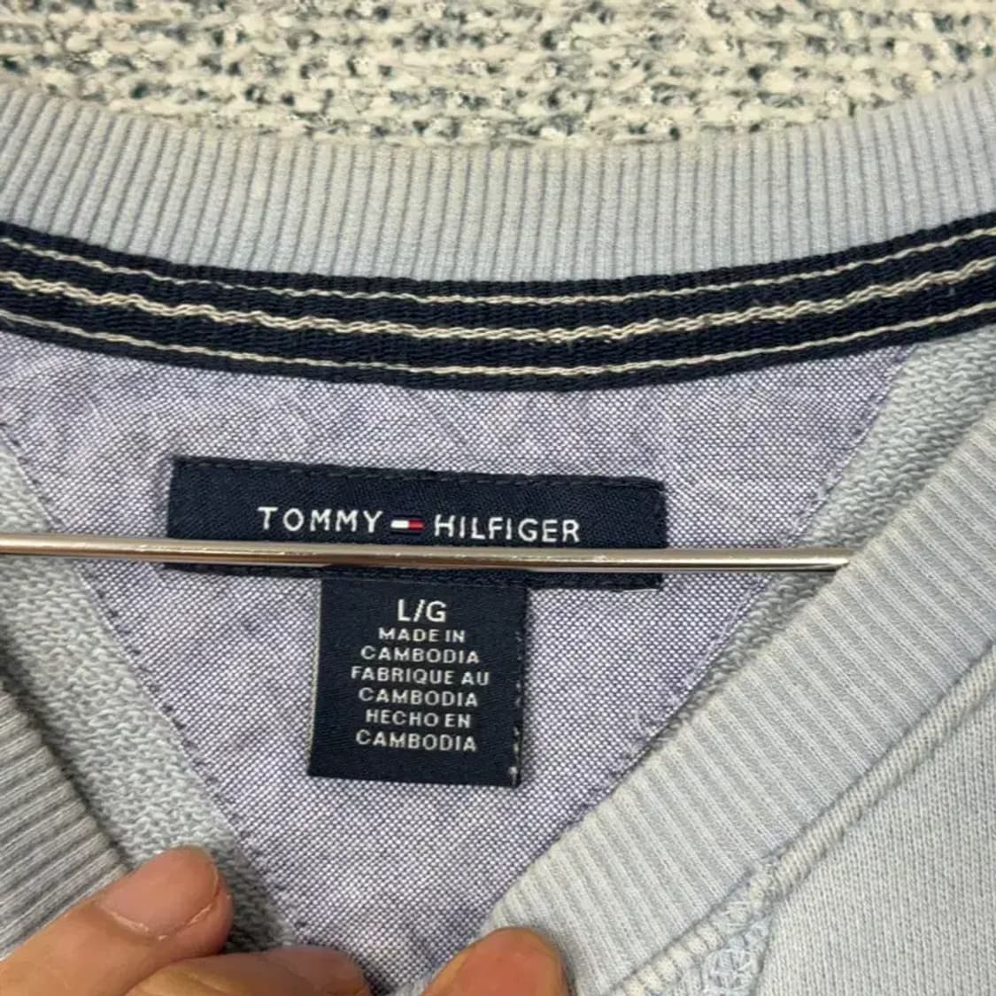 타미힐피거 라이트 그레이 로고 맨투맨 L 상품이미지3
