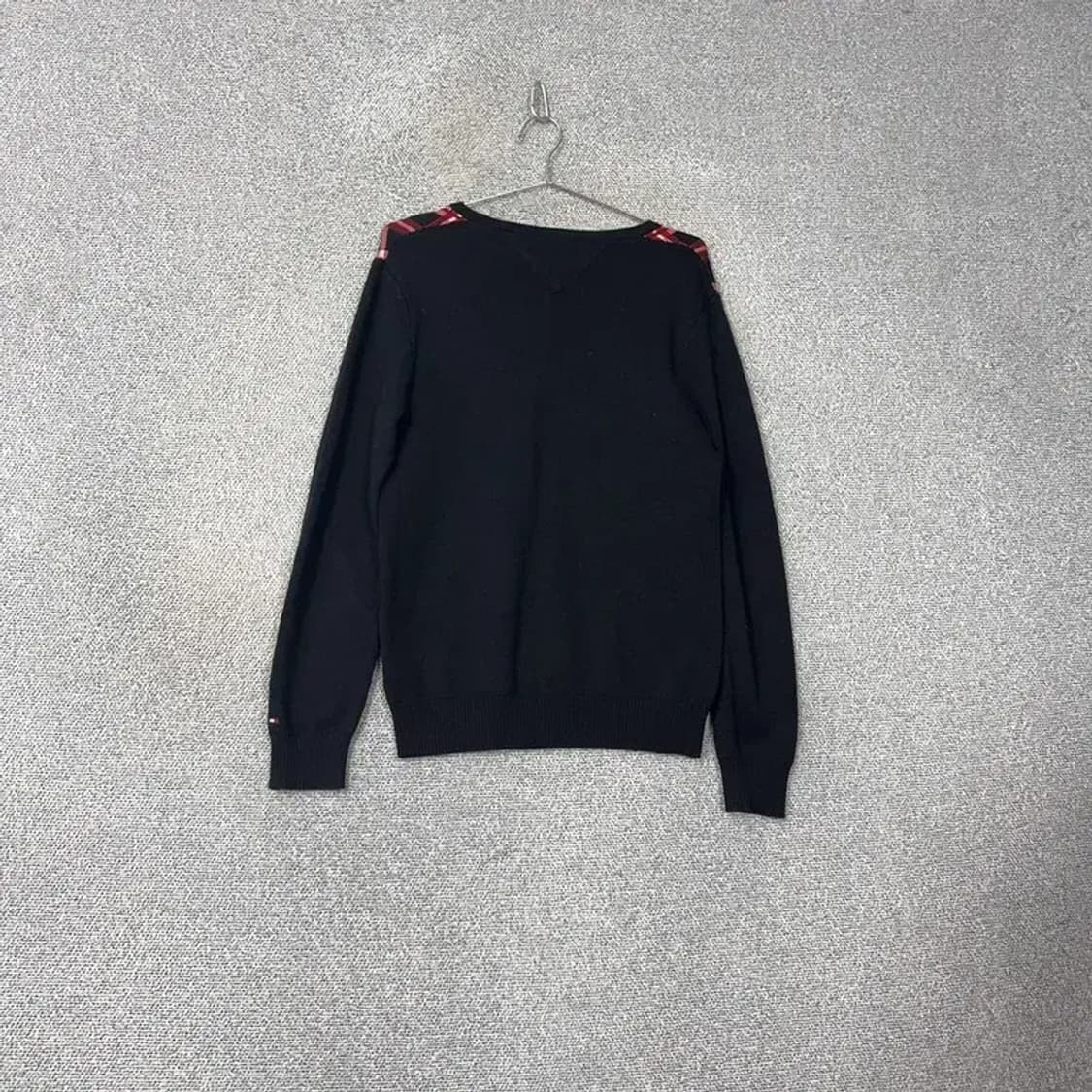 타미힐피거 캐주얼 체크 울 니트 맨투맨 S 상품이미지2