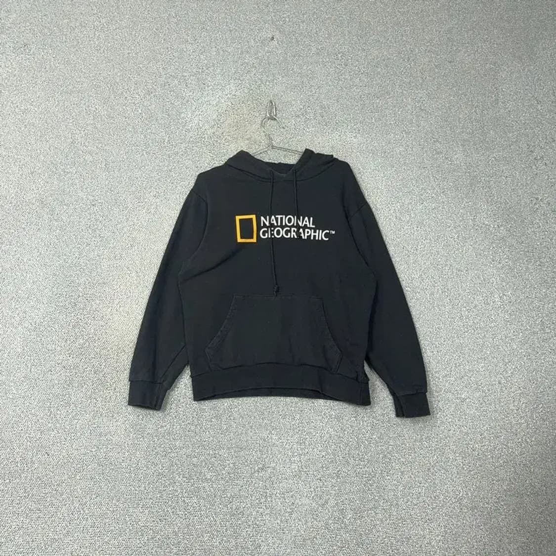 내셔널지오그래픽 프린팅 로고 블랙 후드티 L 상품이미지1