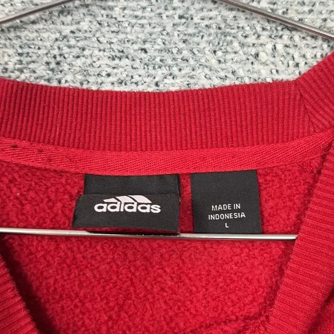 아디다스 프린팅 레드 맨투맨 L 상품이미지3