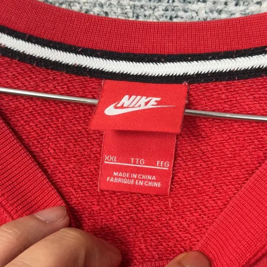나이키 에어 프린팅 레드 오버핏 맨투맨 XXL 상품이미지3