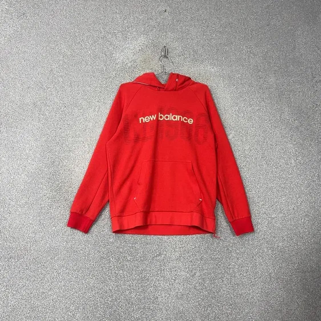 뉴발란스 프린팅 레드 후드티 100 상품이미지1