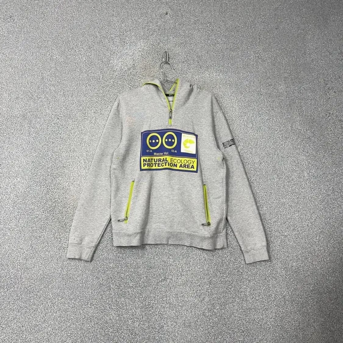 네파 프린팅 그레이 후드티 100 상품이미지1