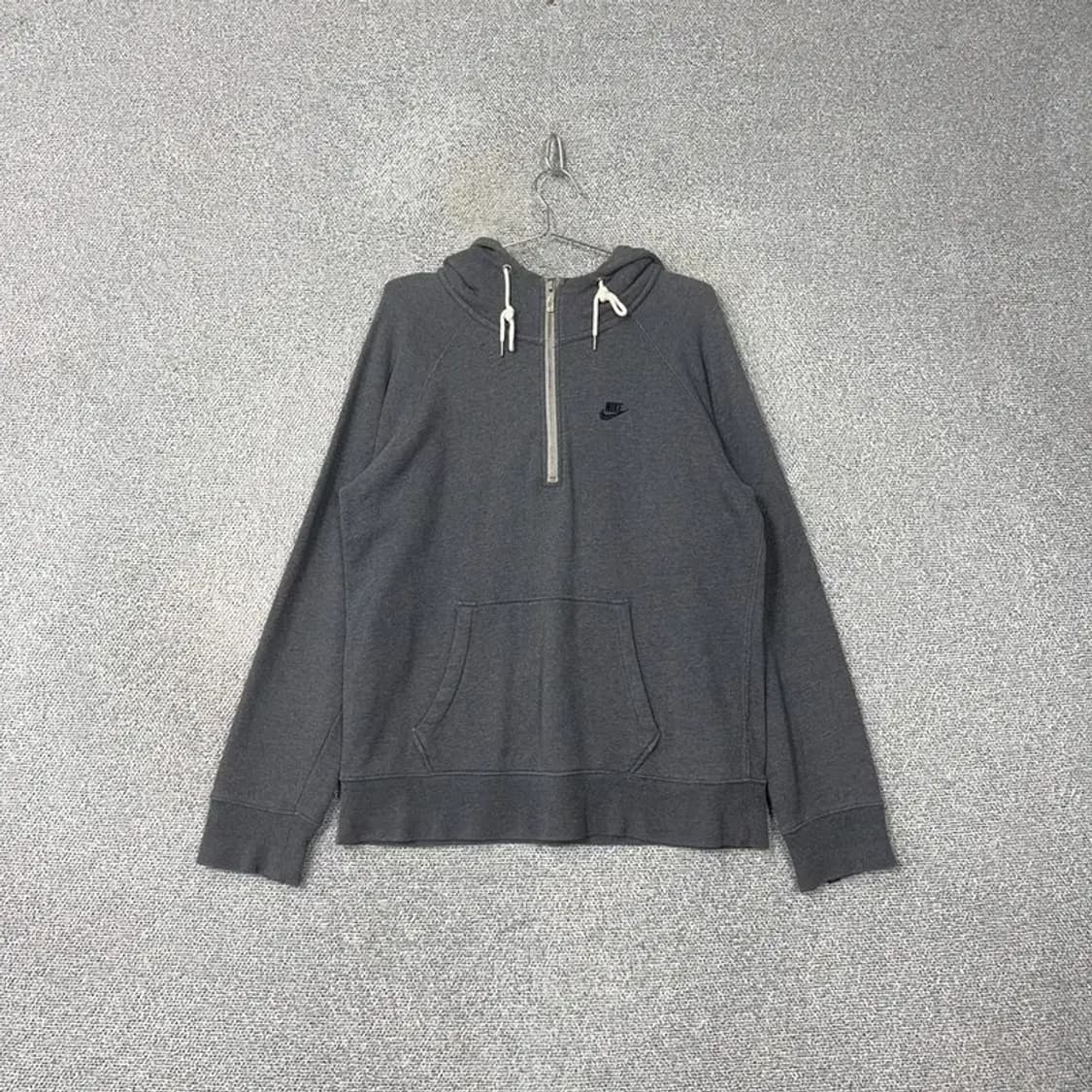 나이키 그레이 로고 반집업 후드티 M 상품이미지1