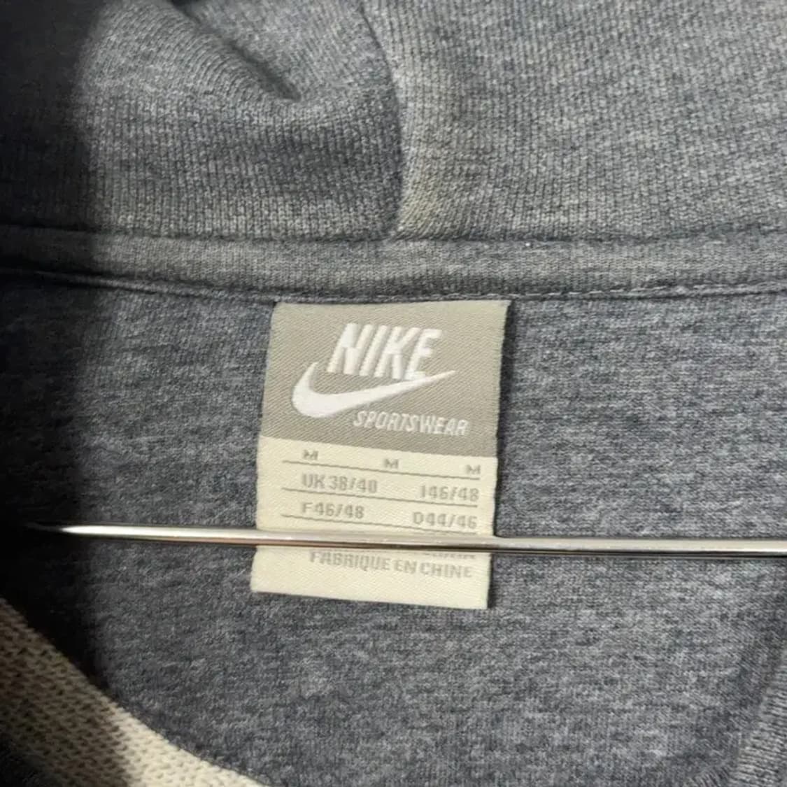 나이키 그레이 로고 반집업 후드티 M 상품이미지3