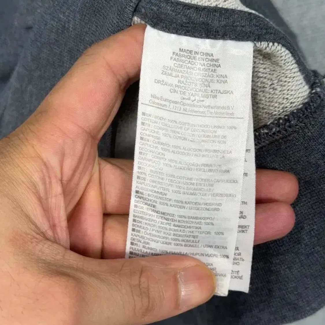 나이키 그레이 로고 반집업 후드티 M 상품이미지4