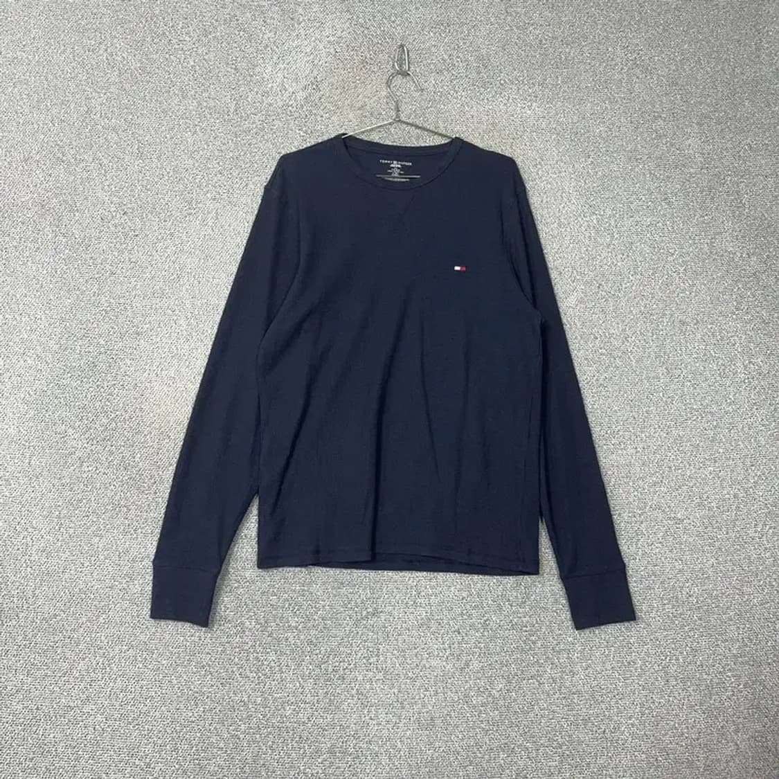 타미힐피거 네이비 와플 코튼 긴팔티 L 상품이미지1