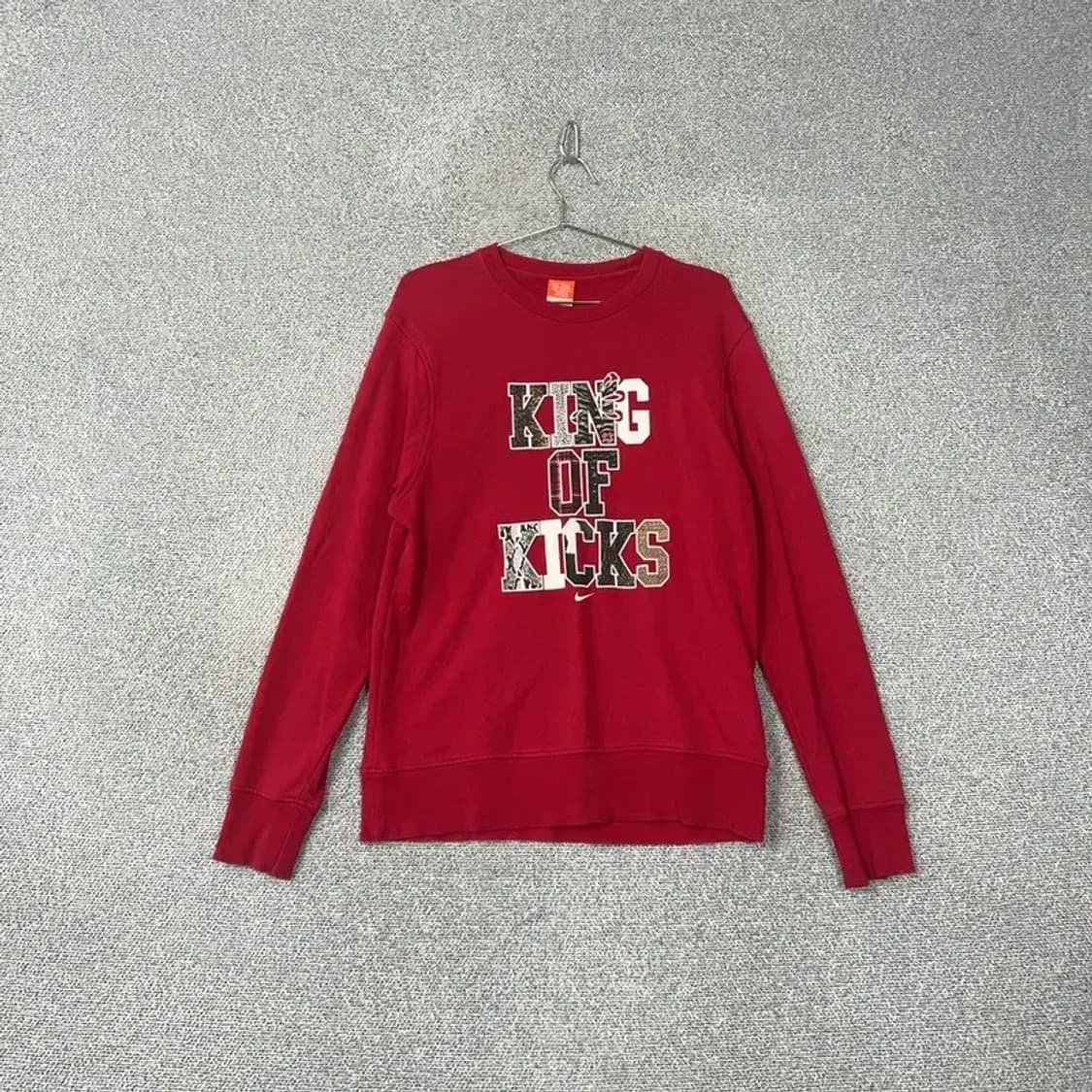 나이키 빈티지 프린팅 레드 맨투맨 L 상품이미지1