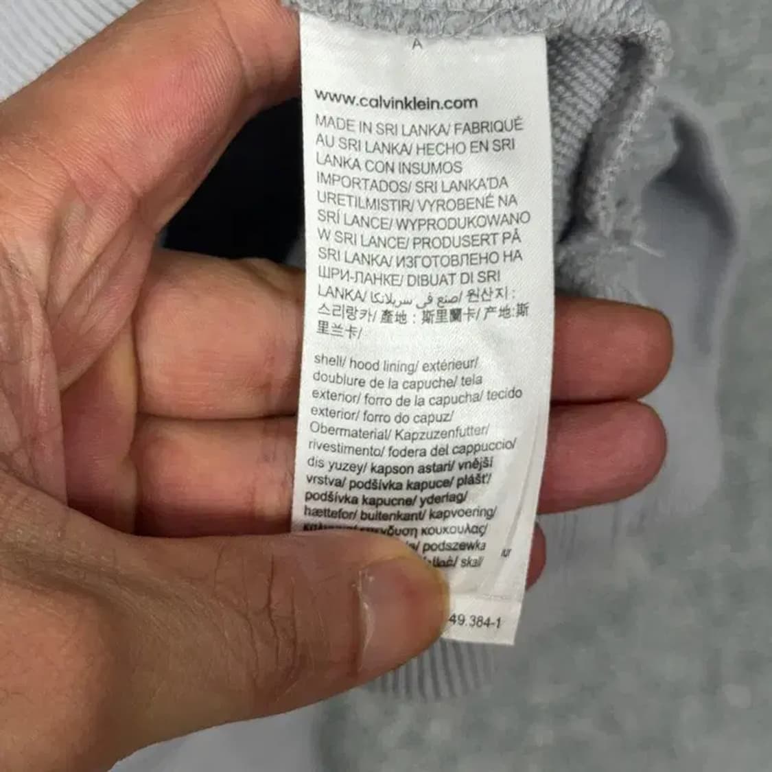 캘빈클라인 캐주얼 라이트 그레이 후드티 S 상품이미지4