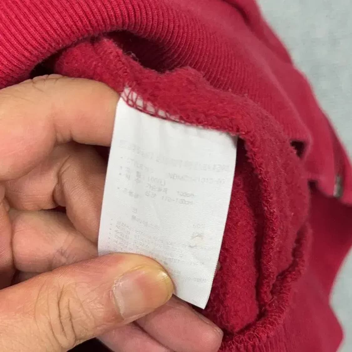 뉴발란스 레드 로고 후드집업 100 상품이미지4