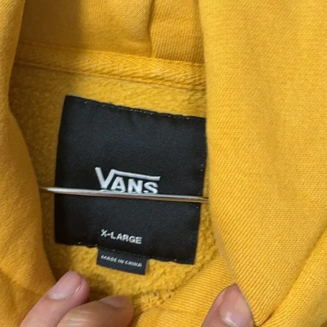 반스 오버핏 로고 옐로우 후드티 XL 상품이미지3